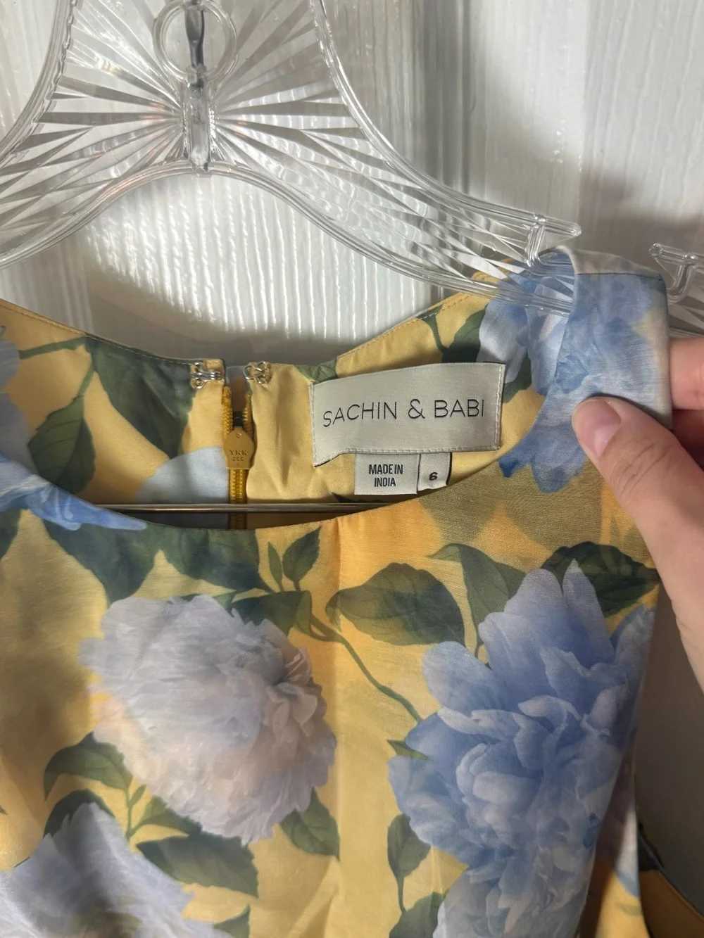 Sachin + Babi Kate Gown in Sun and Sea Peonies 6